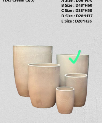 Ceramic Pot CAPPL-1245 Cream