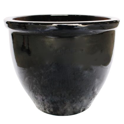 Ceramic Pot Volcanic On Black CAPPL-2- 2558
