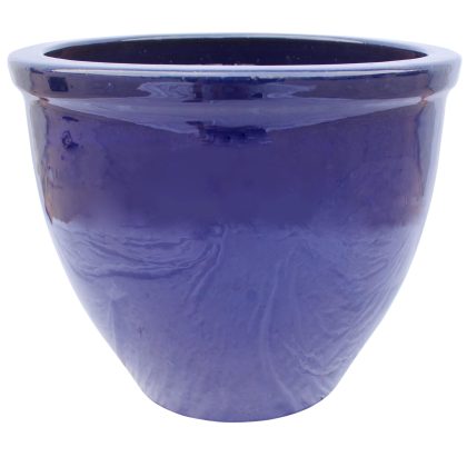 Ceramic Pot Volcanic On Light Blue CAPPL-2- 2558