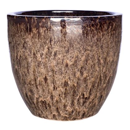 Ceramic Pot Volcanic on Falling Brown CAPPL-2-1308