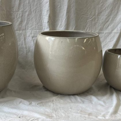 Ceramic Pots CAPPL-1206 Cream White
