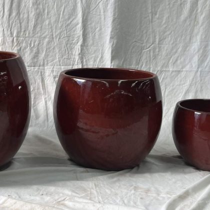 Ceramic Pots CAPPL-1206 Red Black