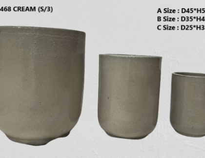 Ceramic Pots CAPPL-1468 CREAM