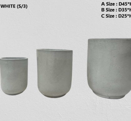 Ceramic Pots CAPPL-1468 WHITE