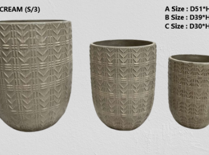 Ceramic Pots CAPPL-225 CREAM