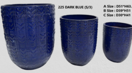 Ceramic Pots CAPPL-225 DARK BLUE
