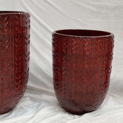 Ceramic Pots CAPPL-225 RED BLACK