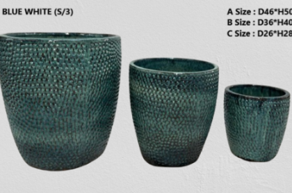 Ceramic Pots CAPPL-438 BLUE WHITE