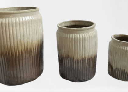 Ceramic Pots CAPPL-QQ82 CREAM IRON RUST