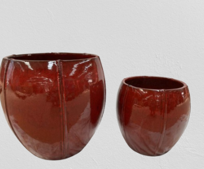 Ceramic Pots CAPPL--WL01 RED BLACK