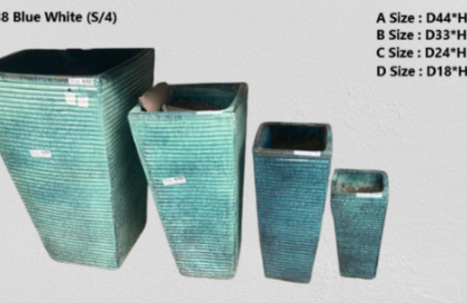 Ceramic Pots CAPPL-Y 38 Blue White