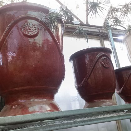 Ceramic Pots CAPPL-Y204 RED BLACK