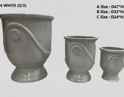 Ceramic Pots CAPPL-Y204 WHITE