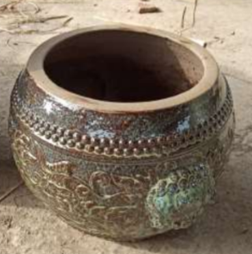 Glossy Ceramic Pot CAPPL-2302 Natural