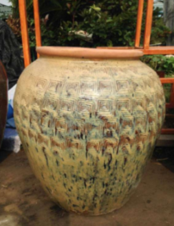 Glossy Ceramic Pot CAPPL-3191B Natural