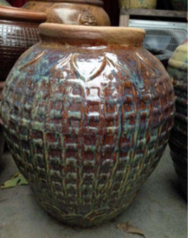 Glossy Ceramic Pot CAPPL-9316 Natural