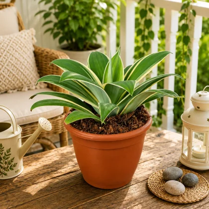 Agave Attenuata ‘Ray of Light’ – Rare Golden Variegated Succulent for Home & Garden Decor