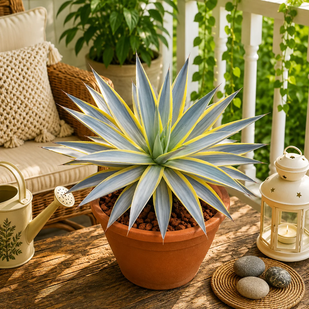 Agave Desmettiana ‘Galaxy Traveller’ – Rare Variegated Agave for Home & Garden Decor