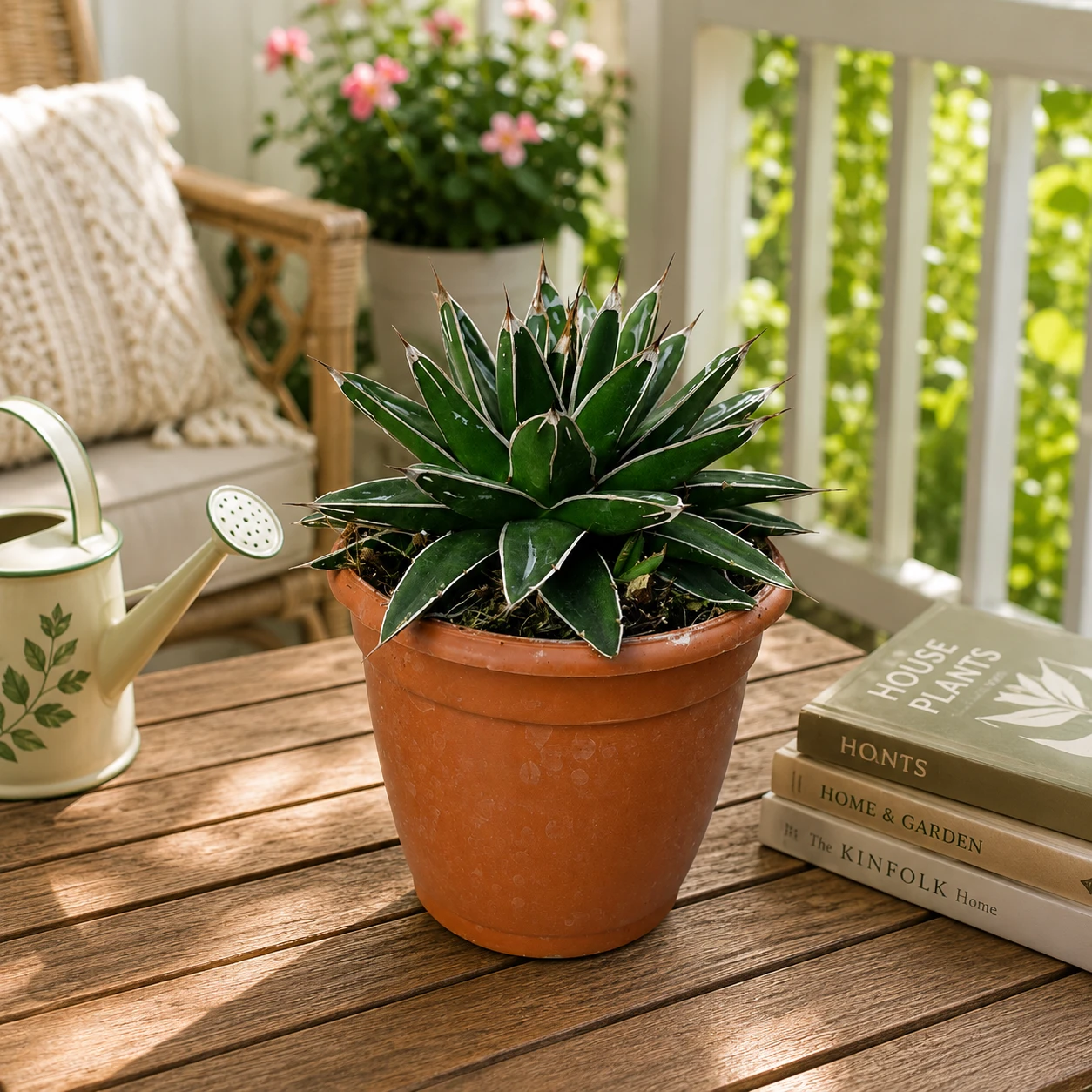 Agave Nickelsiae – Rare Compact Variegated Succulent for Home & Office Decor