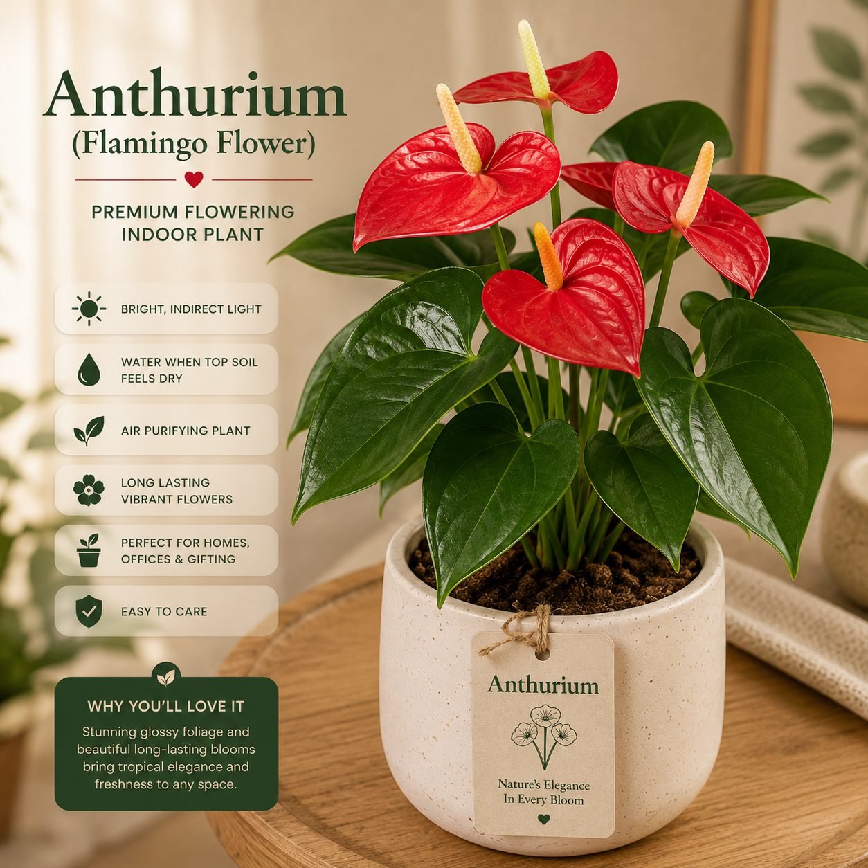 Anthurium (Flamingo Flower)