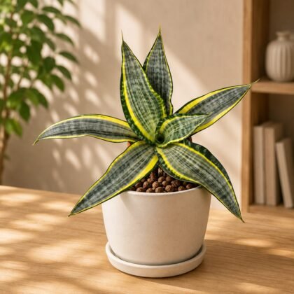 Sansevieria trifasciata 'Harlequin' – Harlequin Variegated Snake Plant