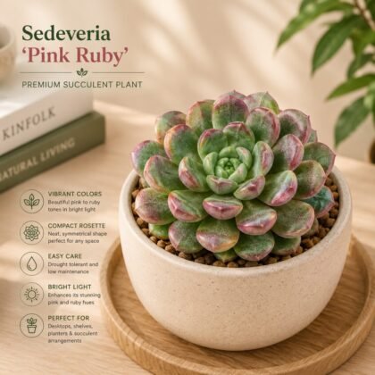 Sedeveria 'Pink Ruby' – Premium Colorful Succulent Plant