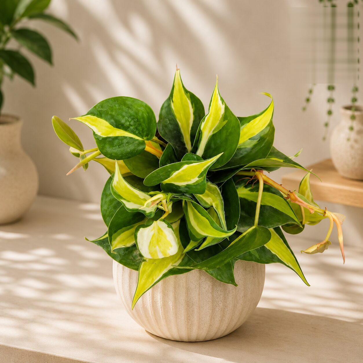 Cordatum Creme Splash Sq 60 - Nook & Nature