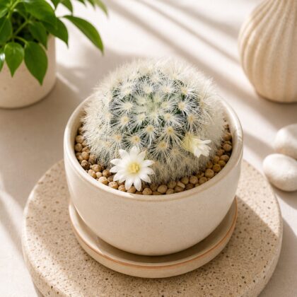 Mammillaria carmenae ‘Rubrispina Silver’ – Silver Spine Pincushion Cactus - Nook & Nature