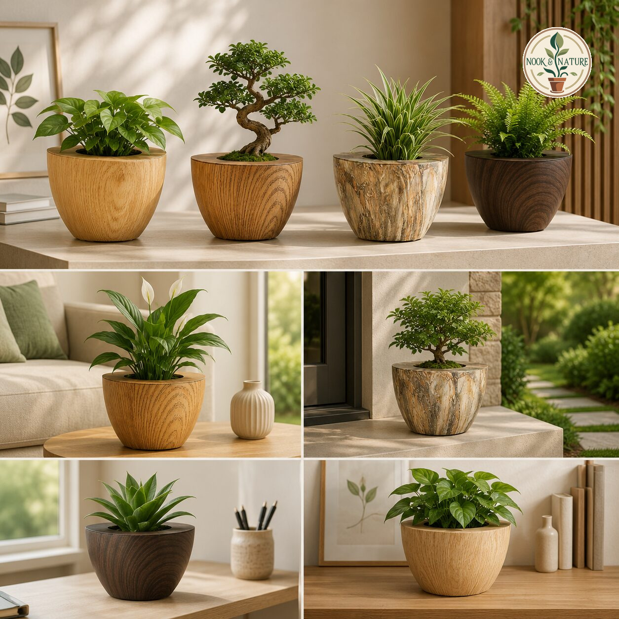 Obtuse – Wooden Finish - Nook & Nature