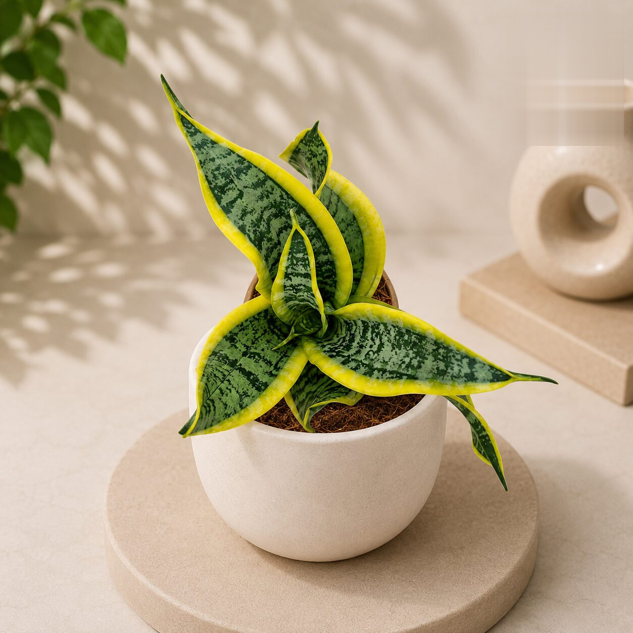 Sansevieria Trifasciata Dragon Tongue Compact Dragon Snake Plant H4 - Nook & Nature