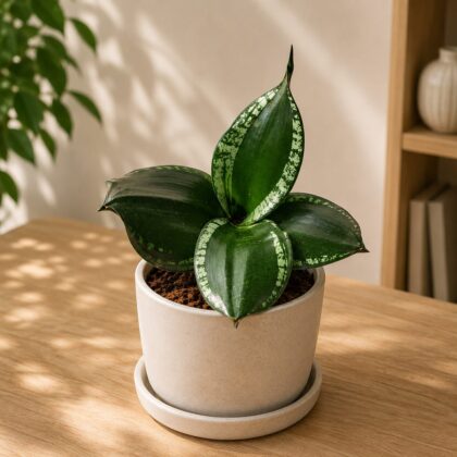 Sansevieria Trifasciata Whitney Whitney Silver Snake Plant Sq 60 - Nook & Nature