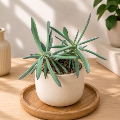 Senecio Crassissimus Vertical Leaf Senecio Premium Purple Succulent H2 - Nook & Nature