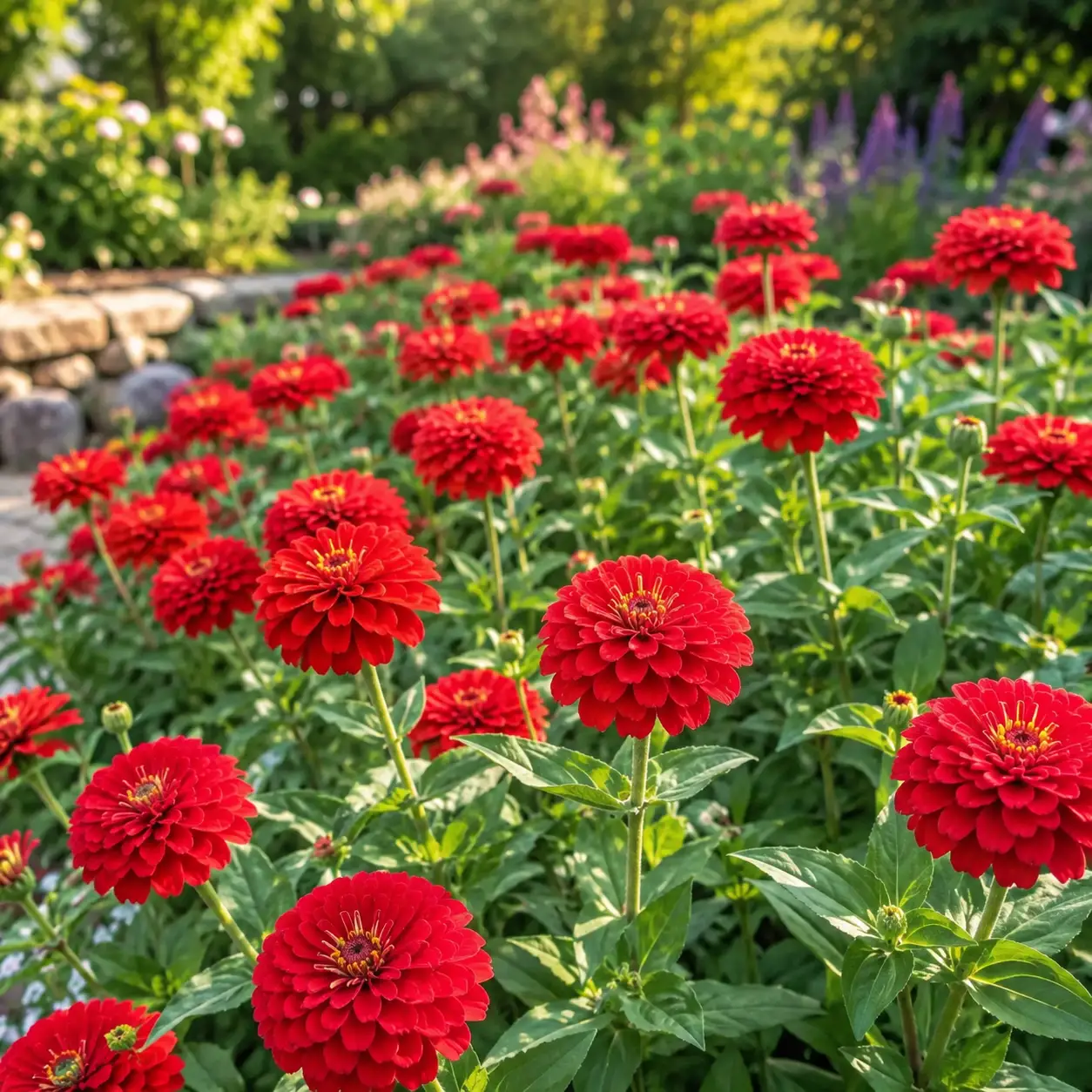 Zinnia - Red Flower - Image 2