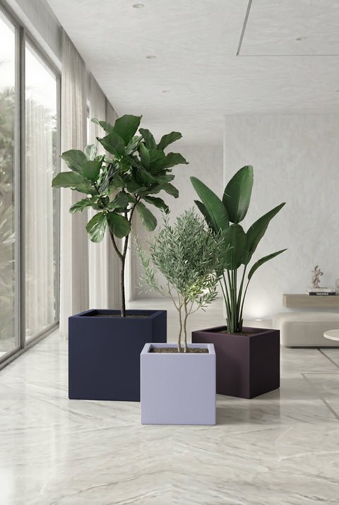 Cube Fiberglass Planters - Image 2