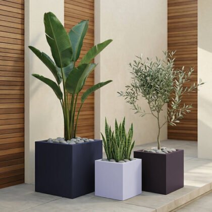 Cube Fiberglass Planters