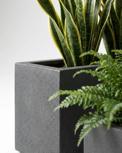 Rectangle Fiberglass Planter - Rustic - Image 5