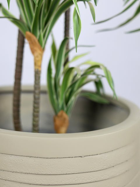 Cone Fiberglass Planters – Yellow Grey - Image 3