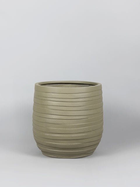 Cone Fiberglass Planters – Yellow Grey - Image 4