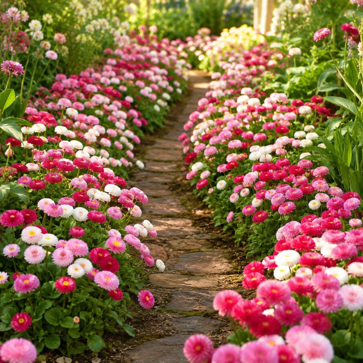 Bellis - Perennis Pomponette Mixed Seeds - Image 3