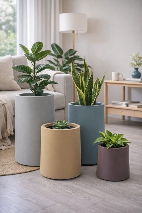Poppy Fiberglass Planters
