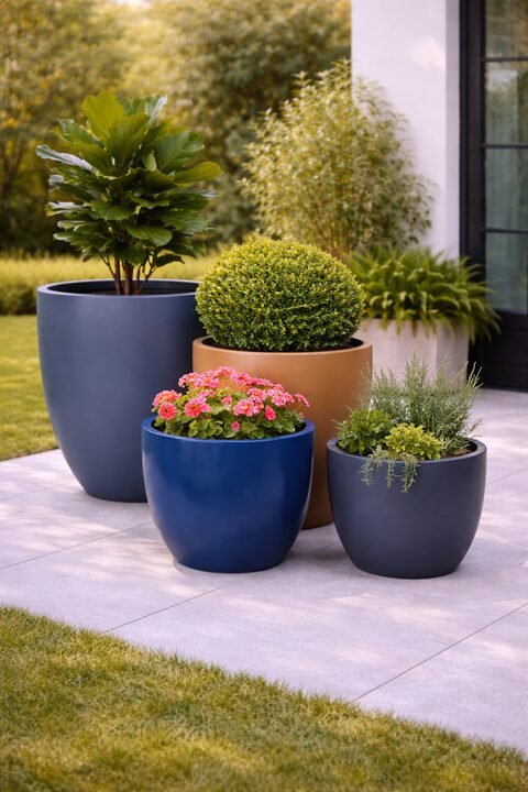 Flora Fiberglass Planters