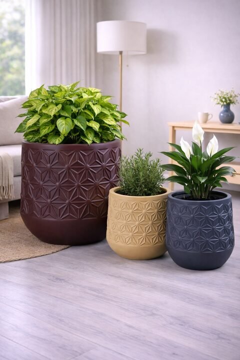 Flower Fiberglass Planters