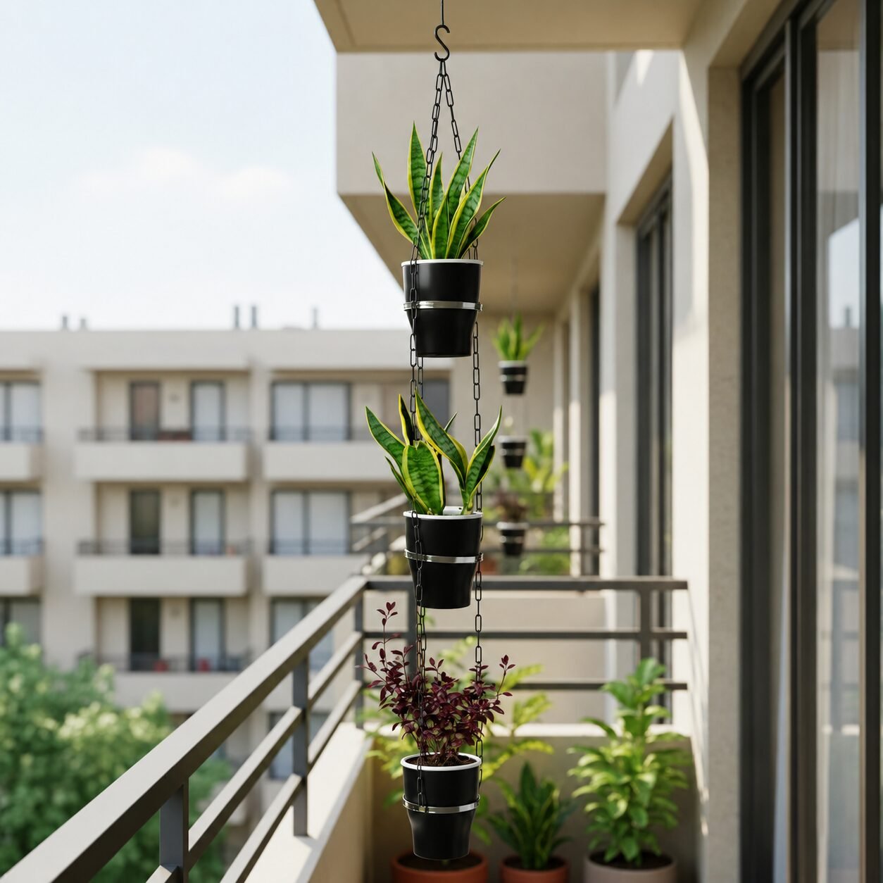 Cone Self Watering Hanging Pot 6" with chain - Image 3