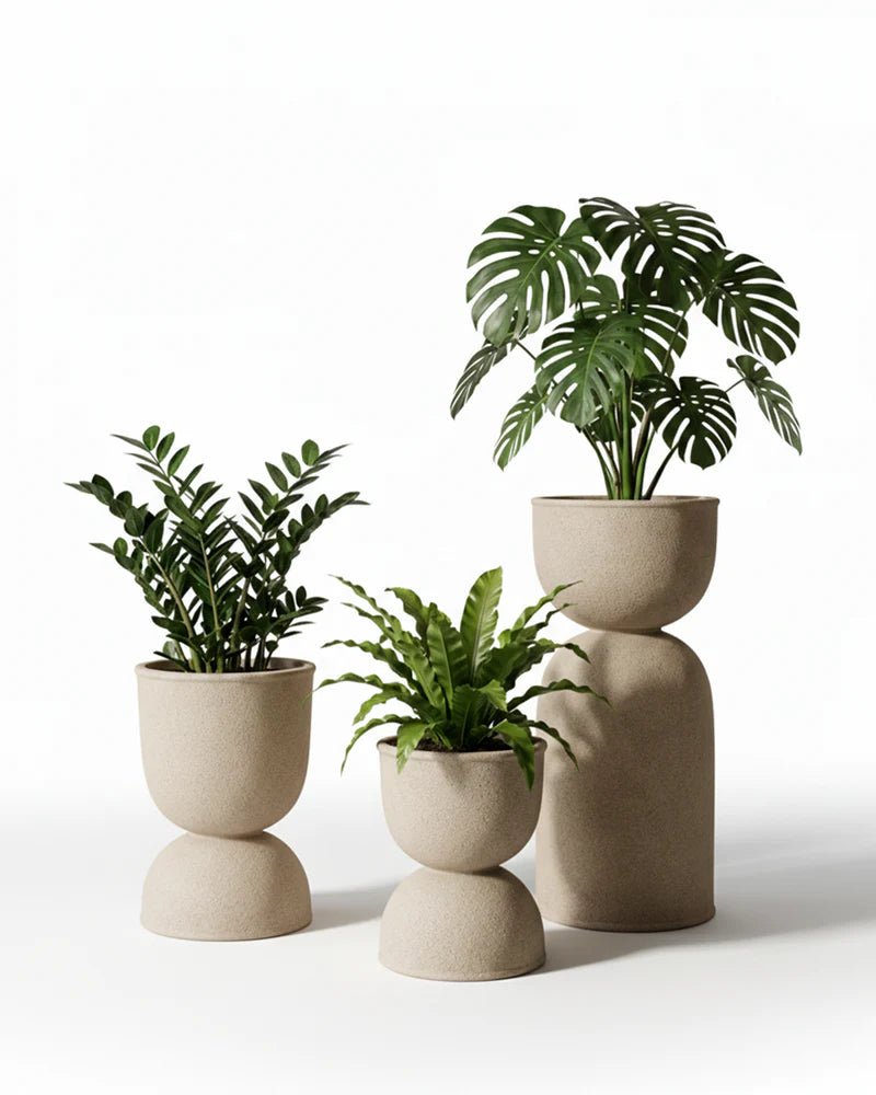 Drum Fiberglass Planter - Rustic - Image 2