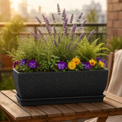 Falcon Rectangular Planter with Tray