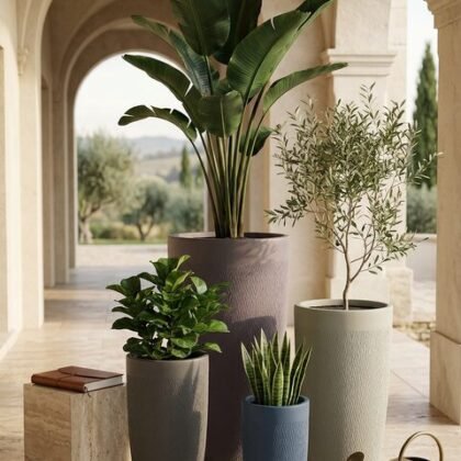 Snake Fiberglass Planters