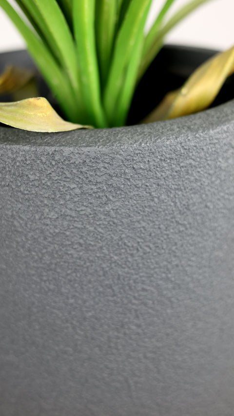 Flax Fiberglass Conical Planter - Grey Rustic - Image 3