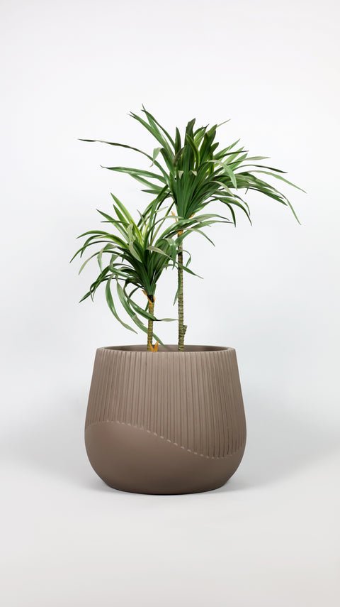 Juniper Fiberglass Planter - Pale Brown Matt - Image 2