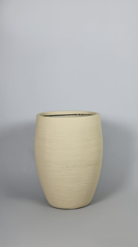 Violet Fiberglass Planter - Beige - Image 4