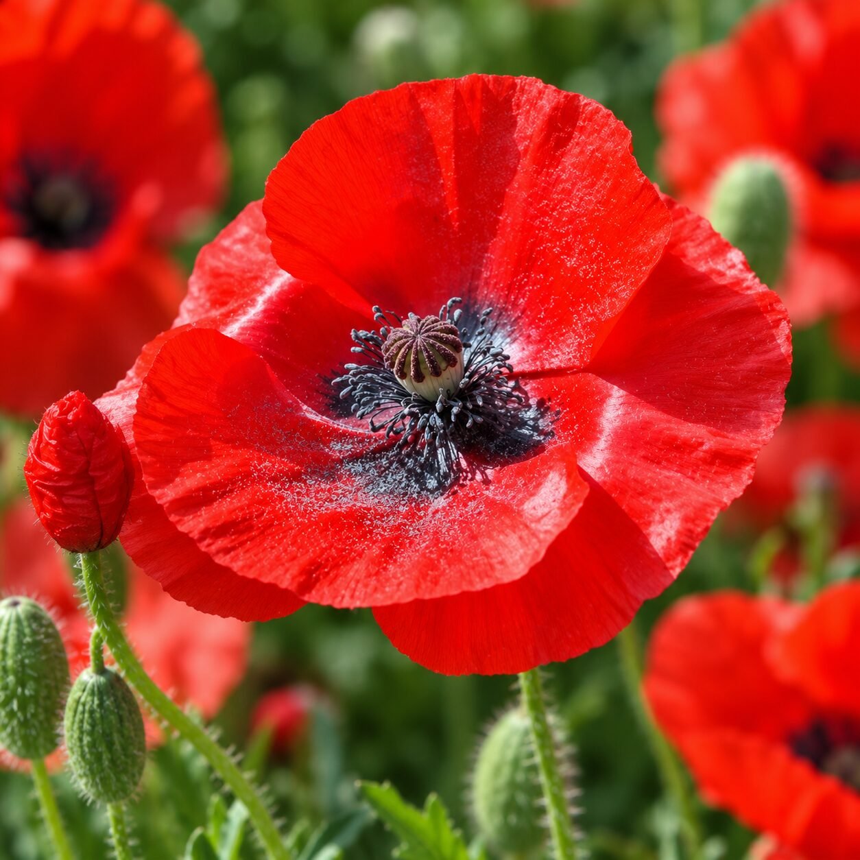 Papaver Rhoeas Shirley Single Red Seeds - Image 2
